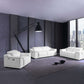 Genuine Leather Power Reclining Sofa, White 87” - Revel Sofa 