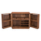 Linea Solid Wood Slatted Bar Wine Cabinet