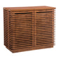 Linea Solid Wood Slatted Bar Wine Cabinet