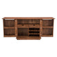 Linea Solid Wood Slatted Bar Wine Cabinet