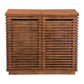 Linea Solid Wood Slatted Bar Wine Cabinet