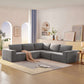 Modern Modular Low Profile Square Arm Corner Sectional Sofa (116")