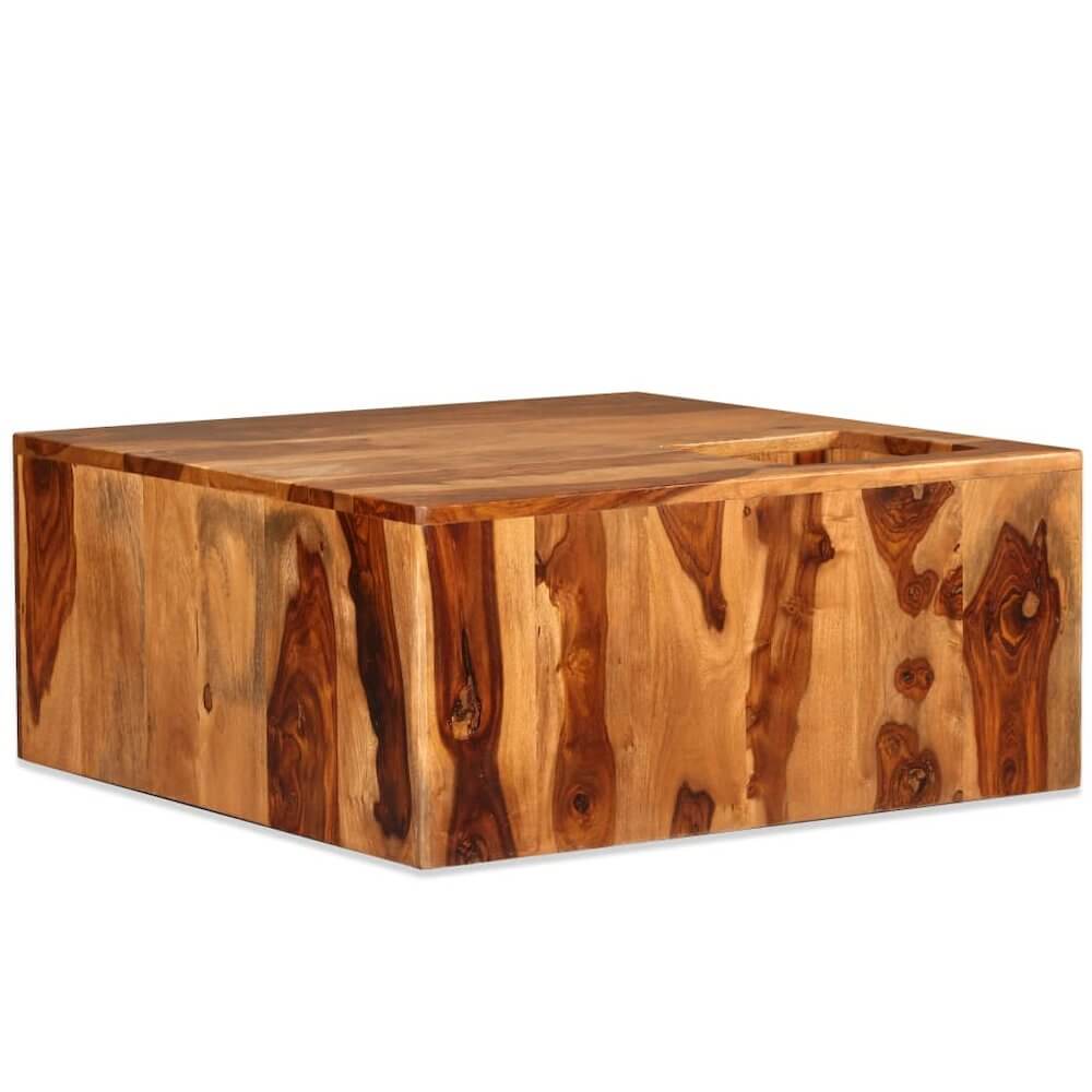 Solid Sheesham Wood Square Coffee Table 27.6"