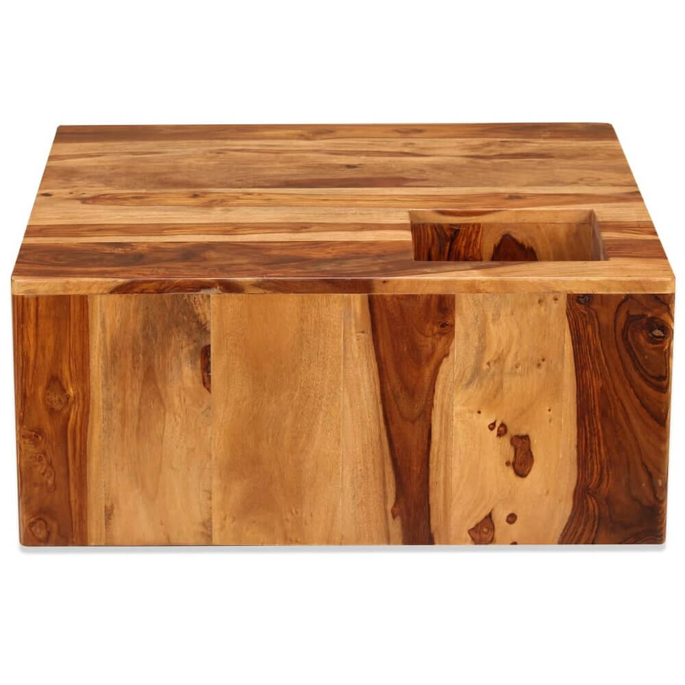 Solid Sheesham Wood Square Coffee Table 27.6"