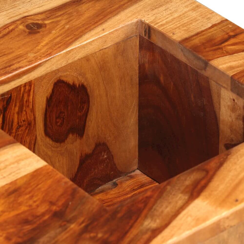 Solid Sheesham Wood Square Coffee Table 27.6"