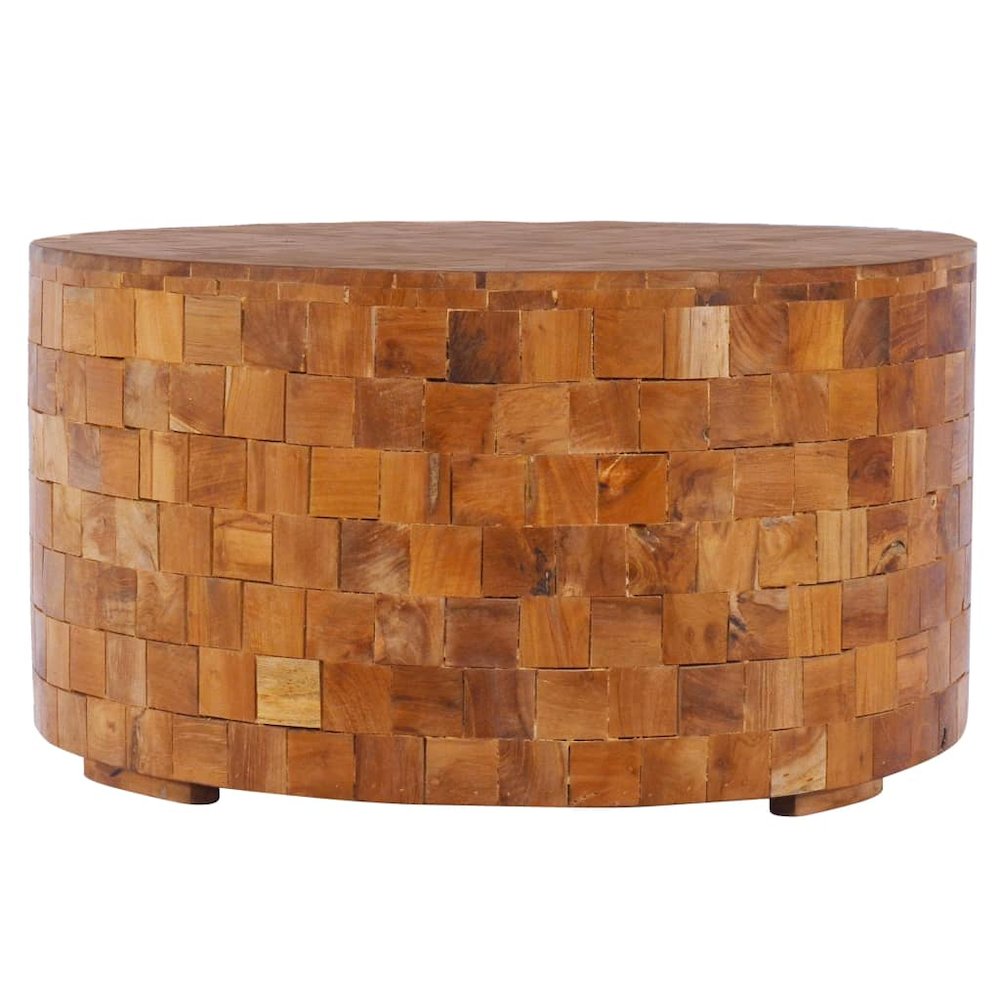 Round Solid Wood Coffee Table 23.6"