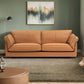 MCM Genuine Leather Sofa Couch 89"