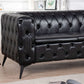 Styled Button-Tufted Square Arm Sofa, 3 Seater 84” - Revel Sofa 