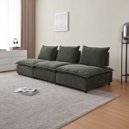 Modern Cloud Armless Modular Sectional Sofa (4 Colors - Various Sizes)