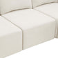 Modular U Shape Dual Chaise Chenille Fabric Sectional Sofa 110" in beige, featuring customizable and versatile design for any living space