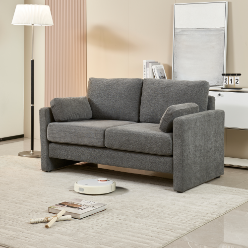 Small Contemporary Loveseat Sofa 58" (4 Colors)