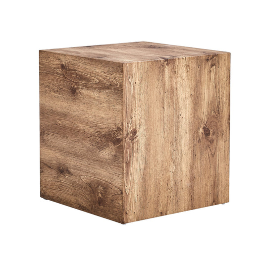 Square Cube MDF Wood Accent Table 15.75"