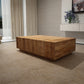 Rough Mango Wood Block Coffee Table - Revel Sofa 