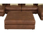 Modular Corner Sectional Sofa with Movable Ottoman in Brown or Black (113")