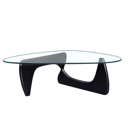 Nero Modern Triangular Glass Top Center Coffee Table - Revel Sofa 