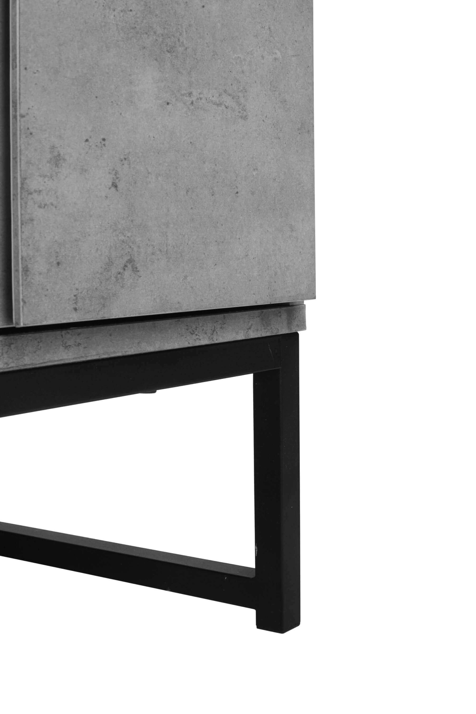 Industrial Geometric 2 Drawer Nightstand in Cement Gray - Revel Sofa 