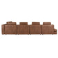 Modular Corner Sectional Sofa with Movable Ottoman in Brown or Black (113")