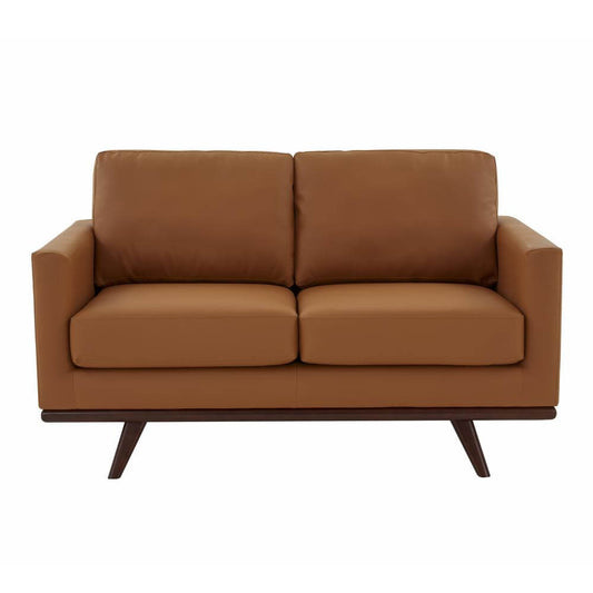 Chester MCM Faux Leather Loveseat Sofa 58" (5 Colors)