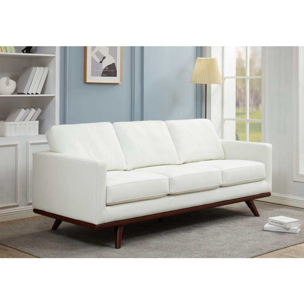 Chester MCM Faux Leather Sofa 83" (5 Colors)