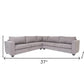 Modern Gray Fabric Sectional Corner Sofa 120"