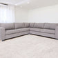 Modern Gray Fabric Sectional Corner Sofa 120"