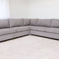 Modern Gray Fabric Sectional Corner Sofa 120"