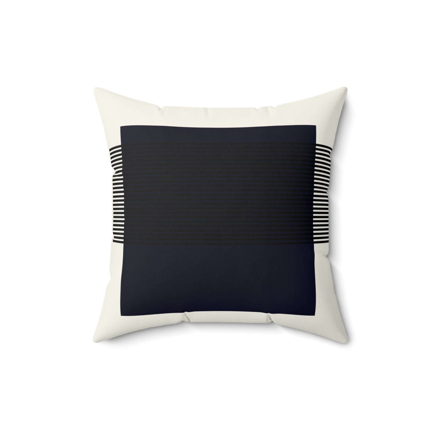 Spun Polyester Square Designer Pillow - Black & White - Revel Sofa 