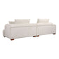 Modern Channel Tufted Corduroy Fabric Sofa 103.9"