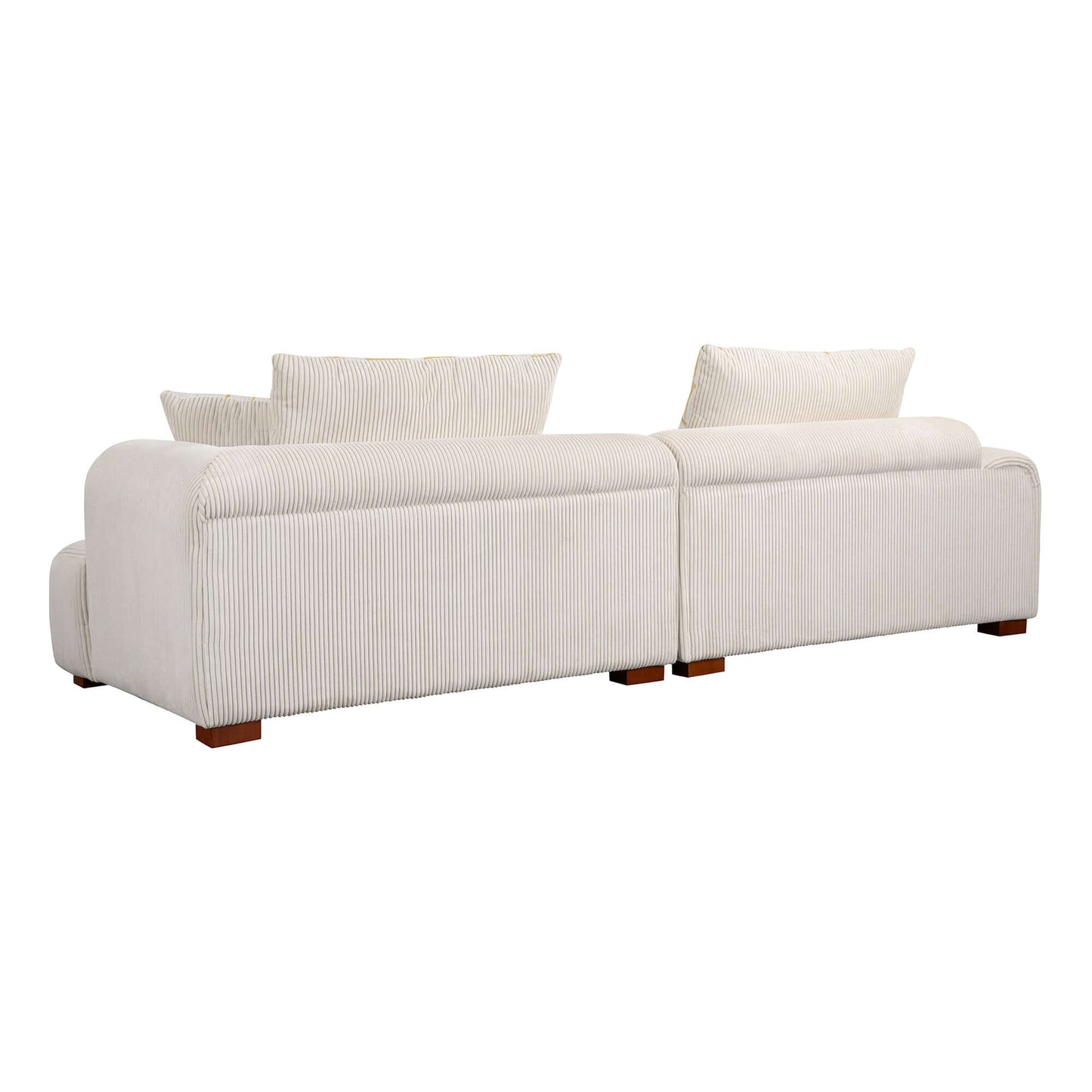 Modern Channel Tufted Corduroy Fabric Sofa 103.9"