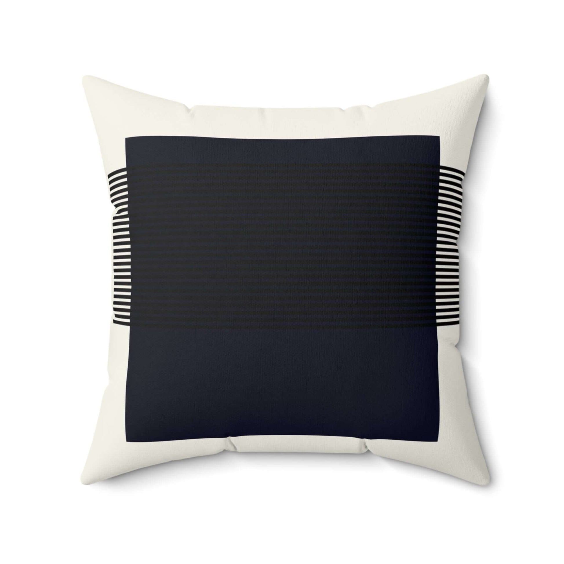 Spun Polyester Square Designer Pillow - Black & White - Revel Sofa 