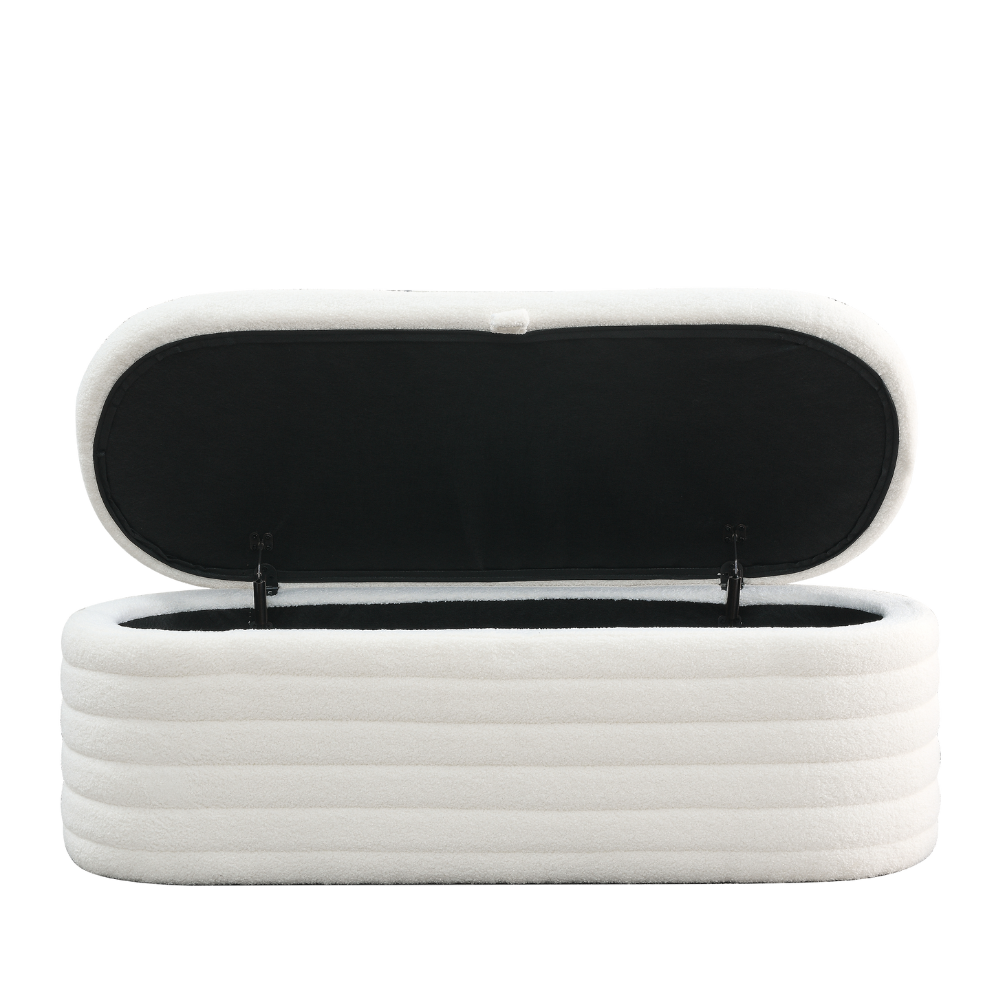 Modern Oval Ottoman Storage Bench 45.5" (6 Colors)