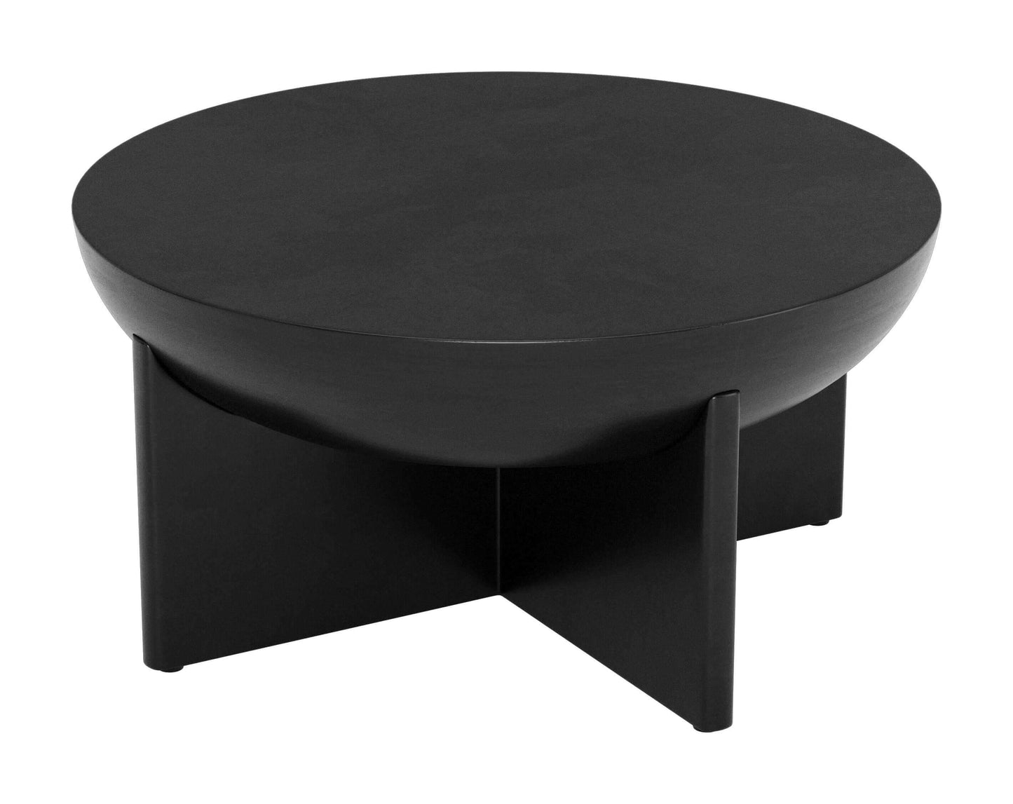 Tume Solid Wood Coffee Table in Black - Revel Sofa 