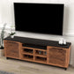 Graceland Solid Wood TV Stand Console, Black with Bourbon Finish 85" - Revel Sofa 