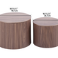 Handcrafted MDF Round Accent Table Set w/ Storage (2 Colors)