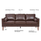 MCM Faux Leather 3 Seat Sofa 77"