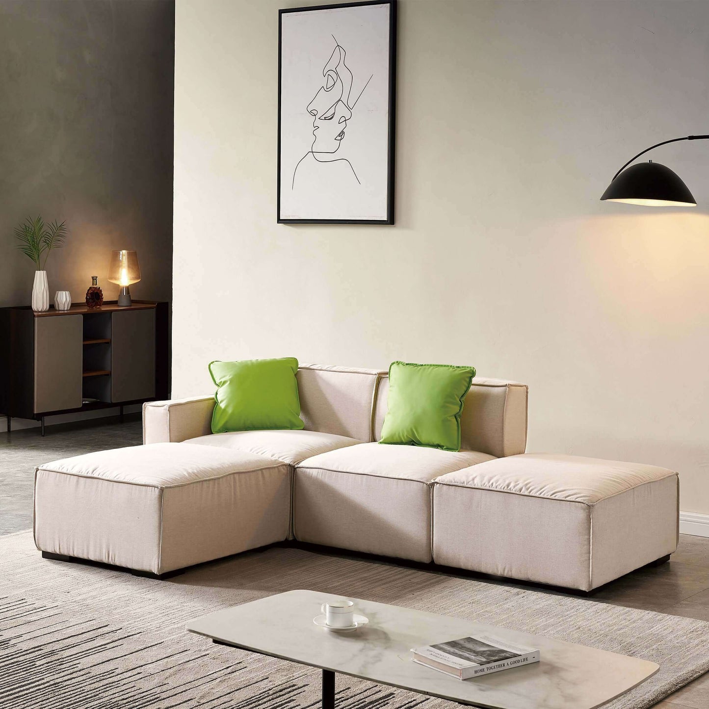 Modern Minimalist Modular Sectional Sofa - Revel Sofa 
