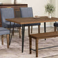 Modern Wood Dining Table Set 6 Pc: Table + 4 Upholstered Chairs + 1 Bench - Revel Sofa 