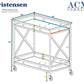 Kristensen Serving Cart w/ Mirrored Shelving