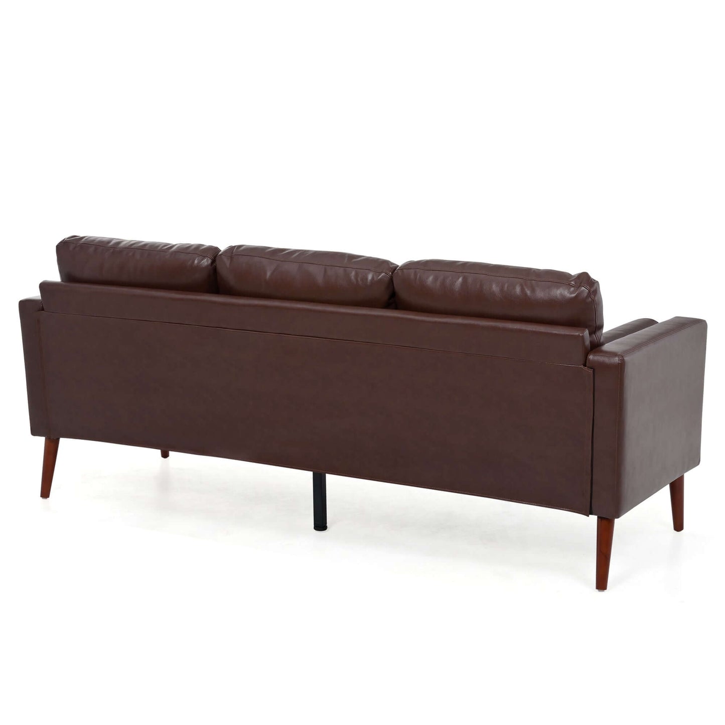 MCM Faux Leather 3 Seat Sofa 77"