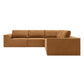 Modern Modular Low Profile Square Arm Corner Sectional Sofa (116")