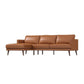 Lore MCM Leather L-Shape Chaise Sofa Sectional 105"