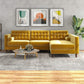 Christian MCM Tufted Velvet Sectional Chaise Sofa 102" (4 Colors)