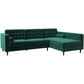 Brooke MCM Tufted Sectional Chaise Sofa 101" (3 Colors)