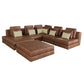 Modular Minimalist U Shape Sectional Sofa w/ Ottoman 113" (2 Colors)