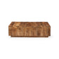 Rough Mango Wood Block Coffee Table - Revel Sofa 