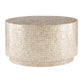 Perrin Capiz Mosaic MDF Round Coffee Table 30"