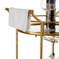 Round Gold Metal 2 Tiered Bar Cart