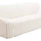 Osterbro Modern Channel Tufted Fabric Sofa, White/Cream 88" - Revel Sofa 