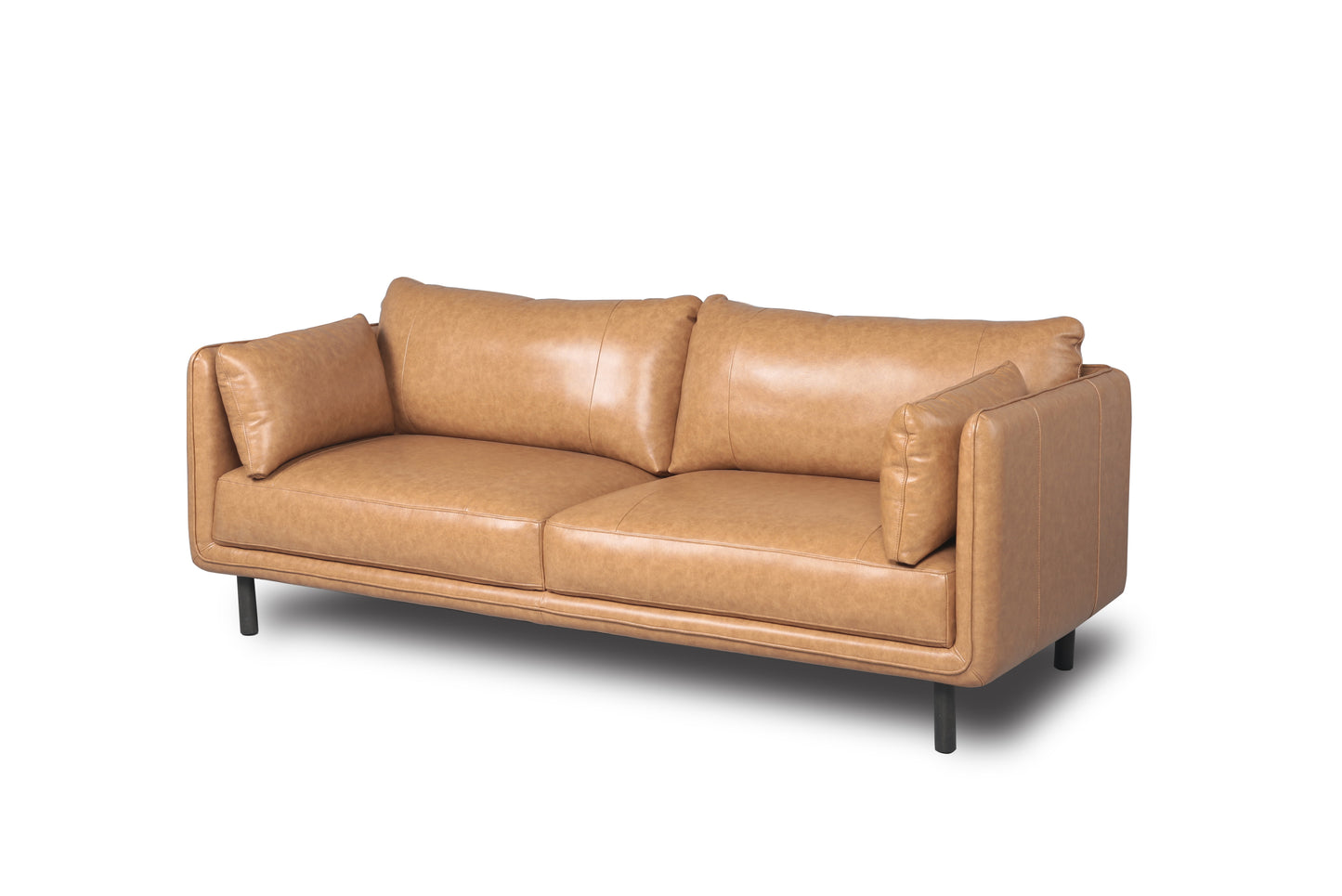 MCM Genuine Leather Sofa 84"