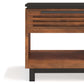 Graceland Slatted Solid Wood Side Table 1 Drawer, Black & Bourbon Finish 24" - Revel Sofa 